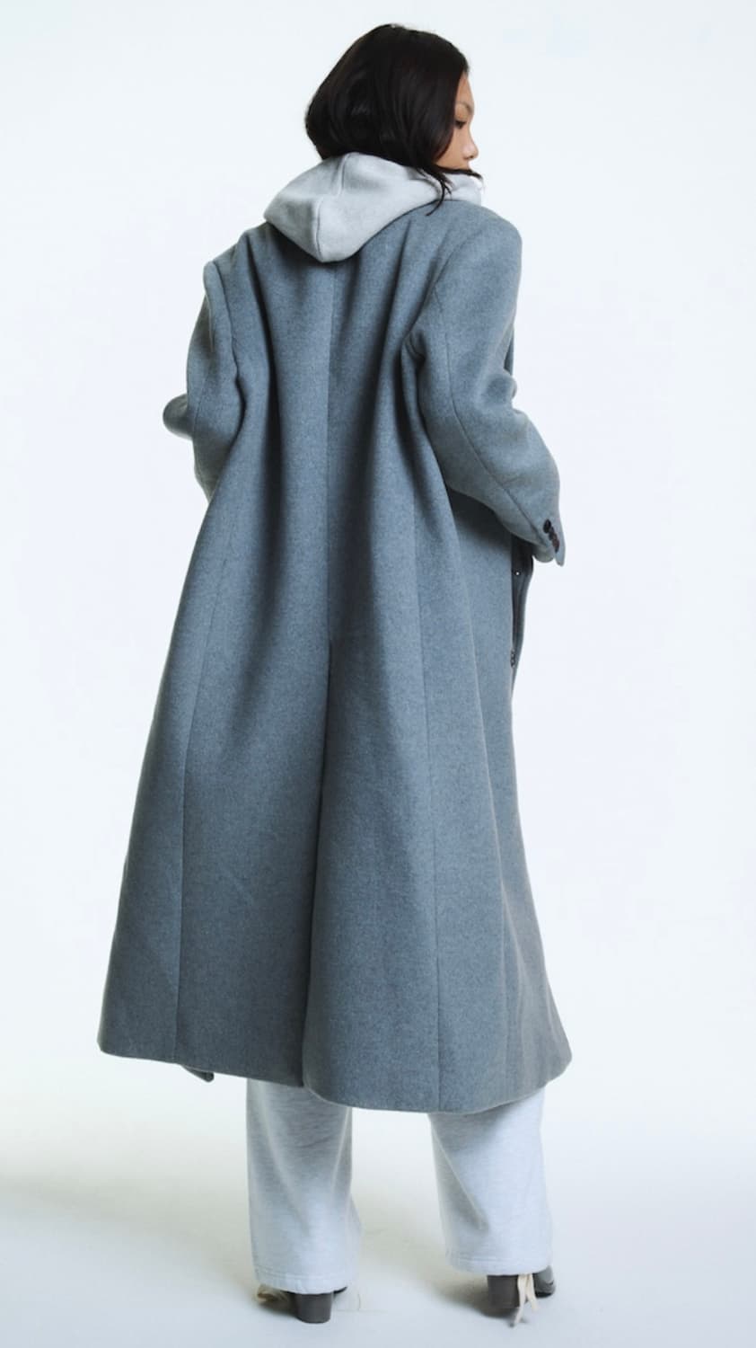 글로니 G WOOL COAT -LONG (GRAY) M 상품이미지7
