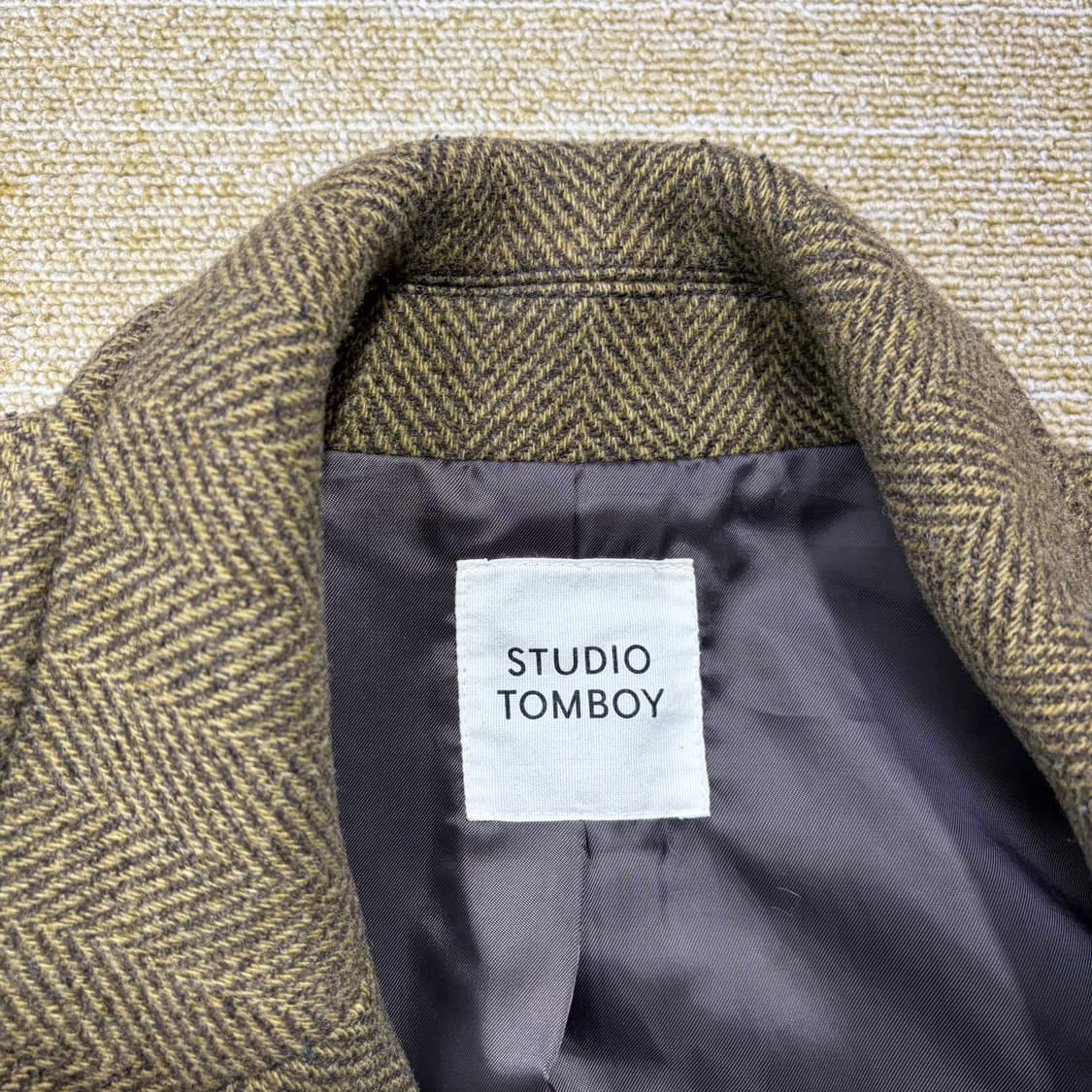 스튜디오 톰보이 울헤링본 더블 코트(Free) 상품이미지3