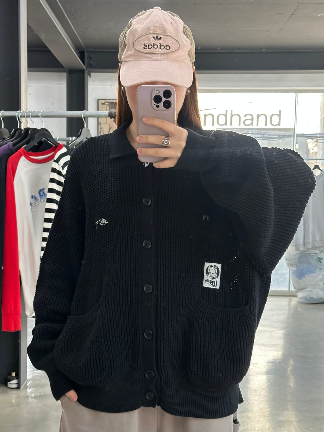 아이스크림 러닝독 카라 버튼 가디건  상품이미지3