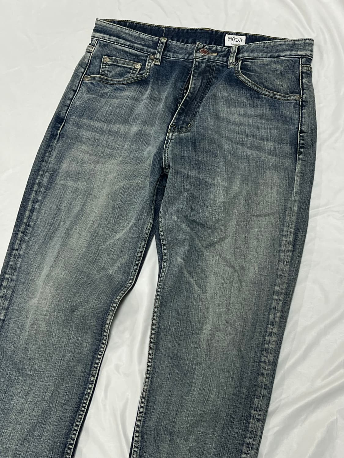 (30) MOD9 슬림핏 연청 데님 팬츠 상품이미지2