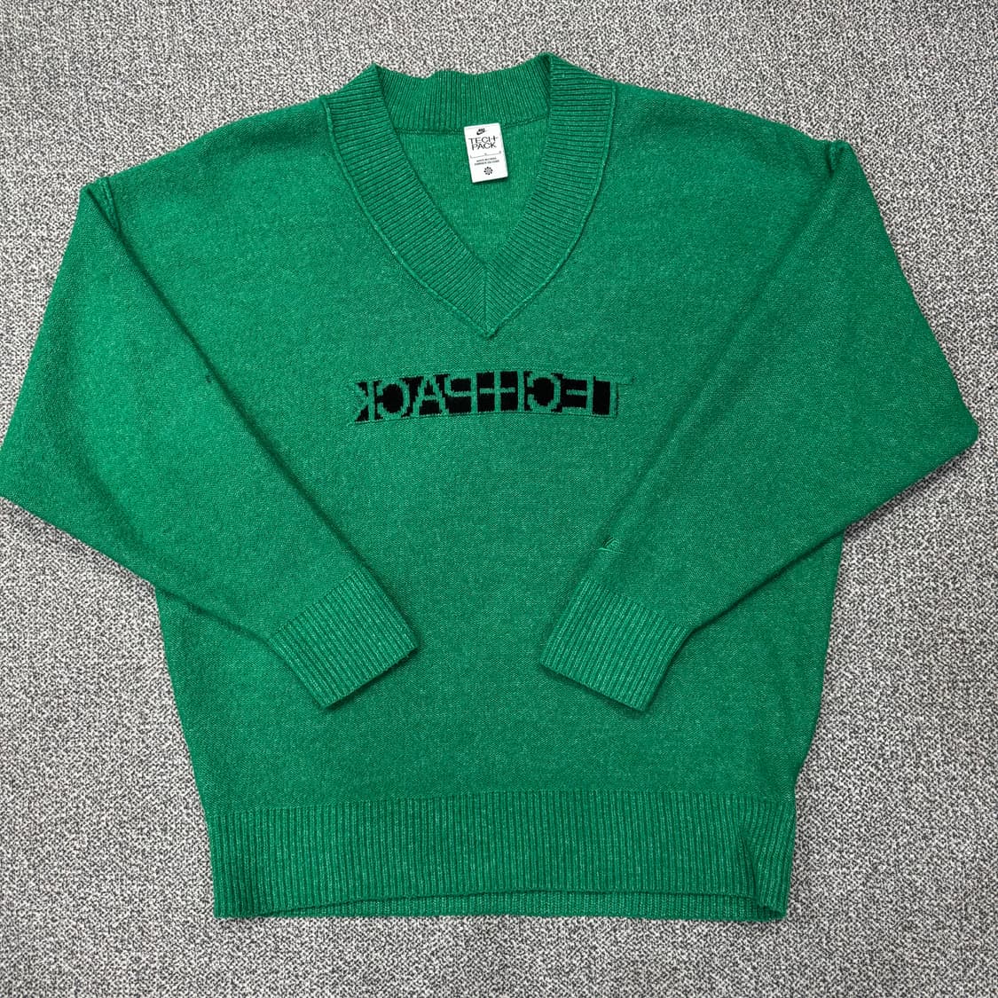 나이키 테크팩 브이넥 니트 스웨터 그린 상품이미지1