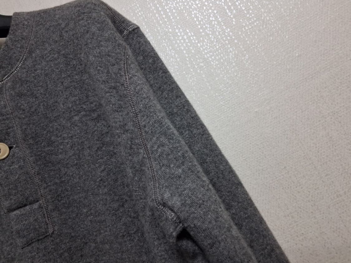 일본빈티지 폴로 랄프로렌 남성 그레이 헨리넥울니트 남성 95적당 표기L
 상품이미지4