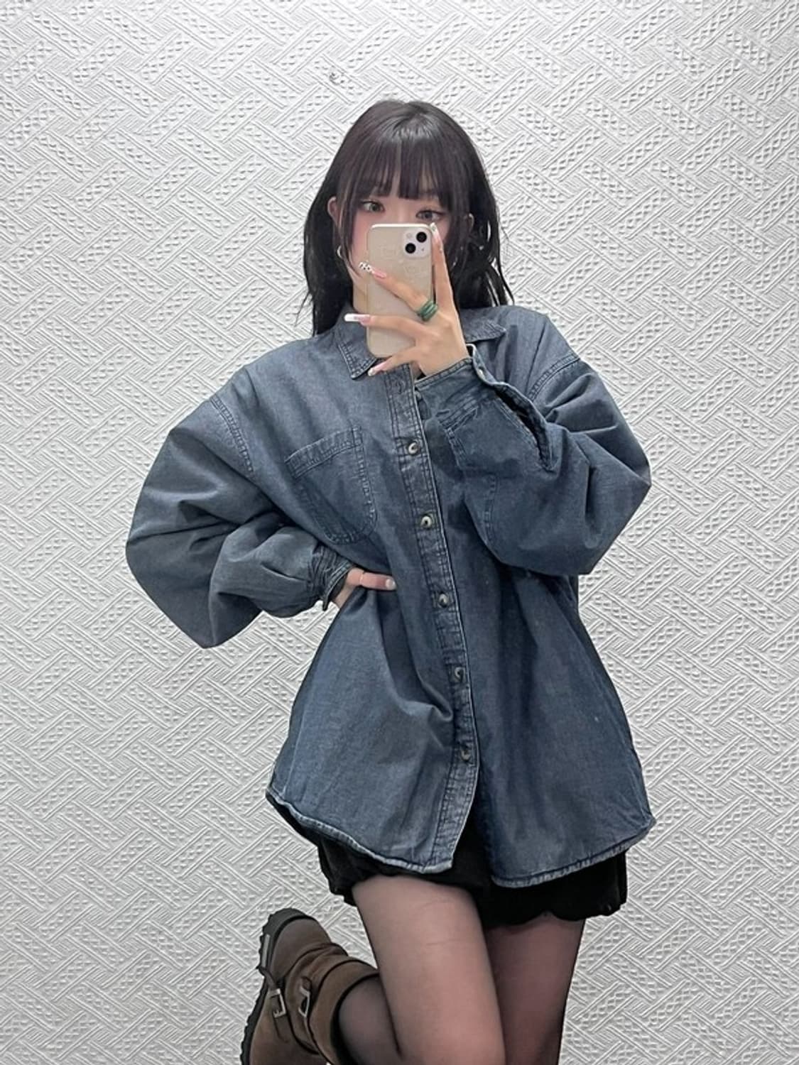 랭글러 빈티지 컨트리 레트로 누빔 데님 셔츠 자켓 110 C11210 상품이미지1