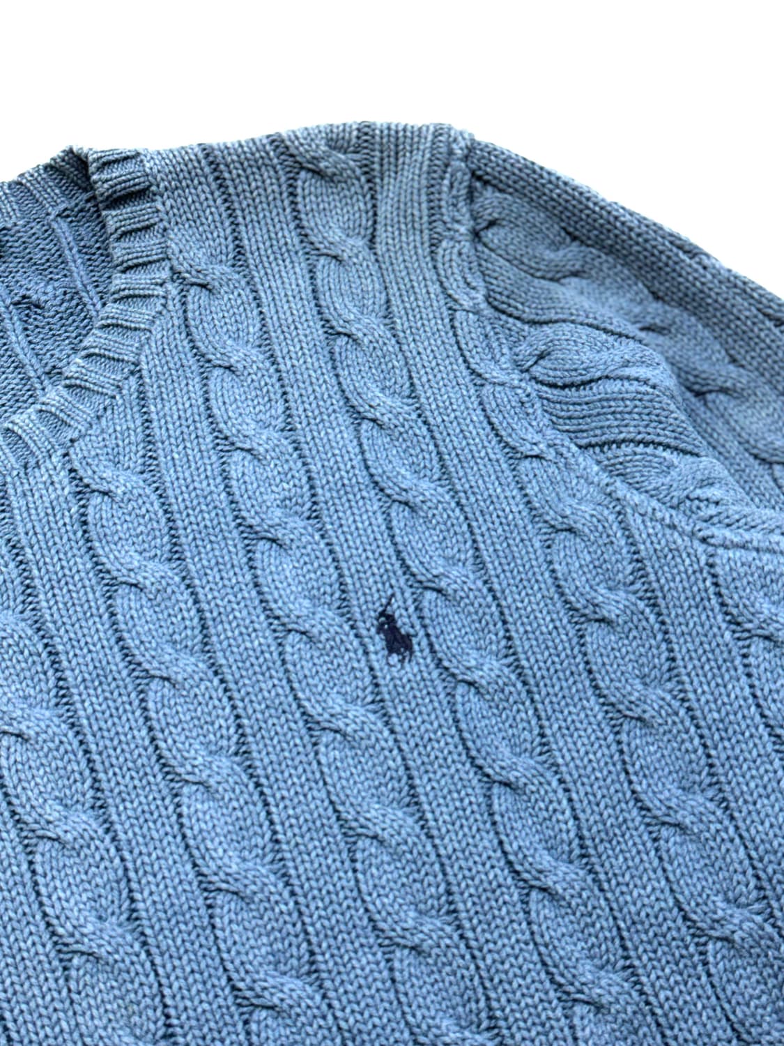 Polo 폴로 랄프롤렌 그레이블루 케이블 니트 상품이미지4