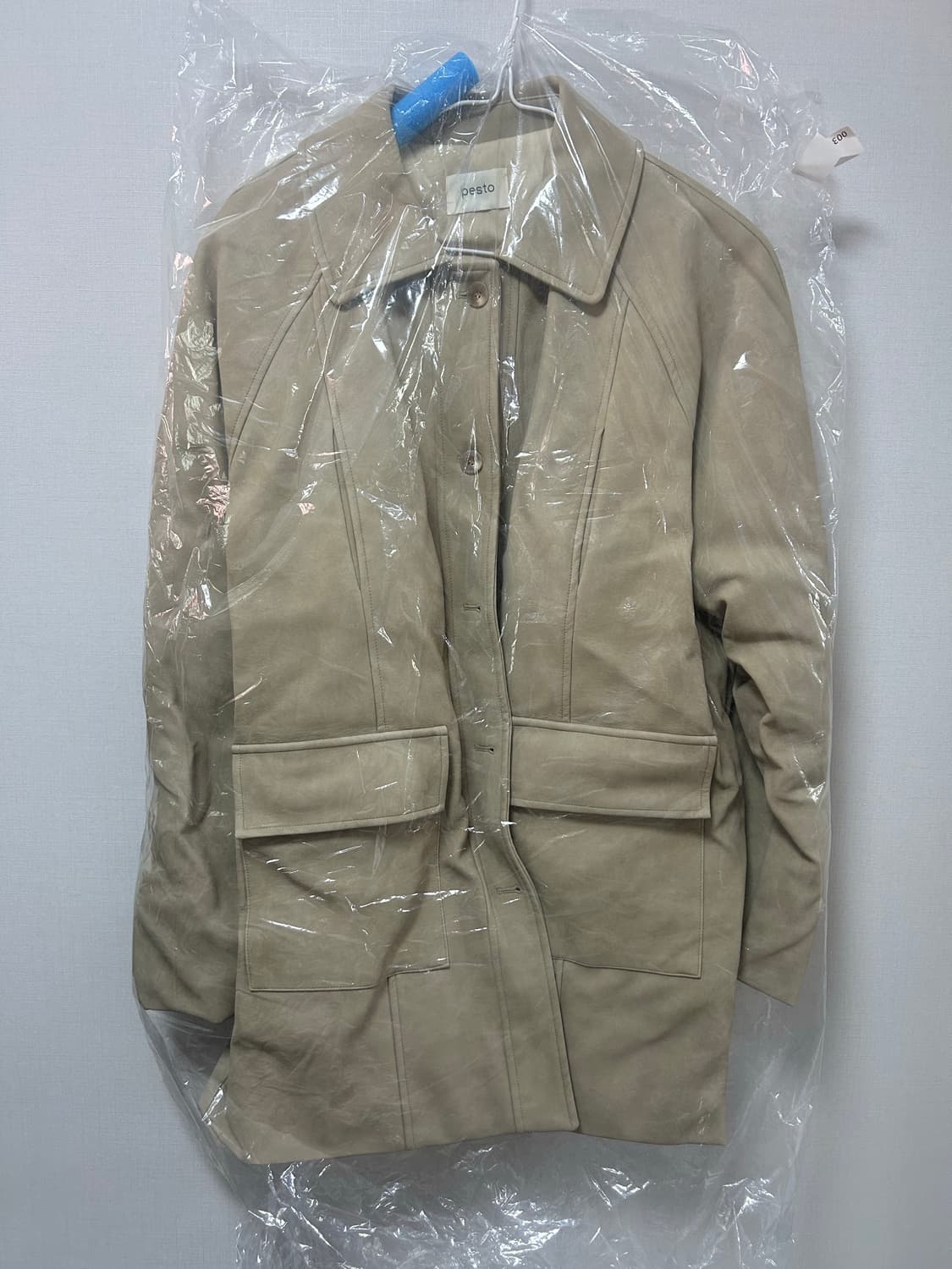 (설명참고) HALF PADDED LEATHER JACKET SAND 상품이미지4