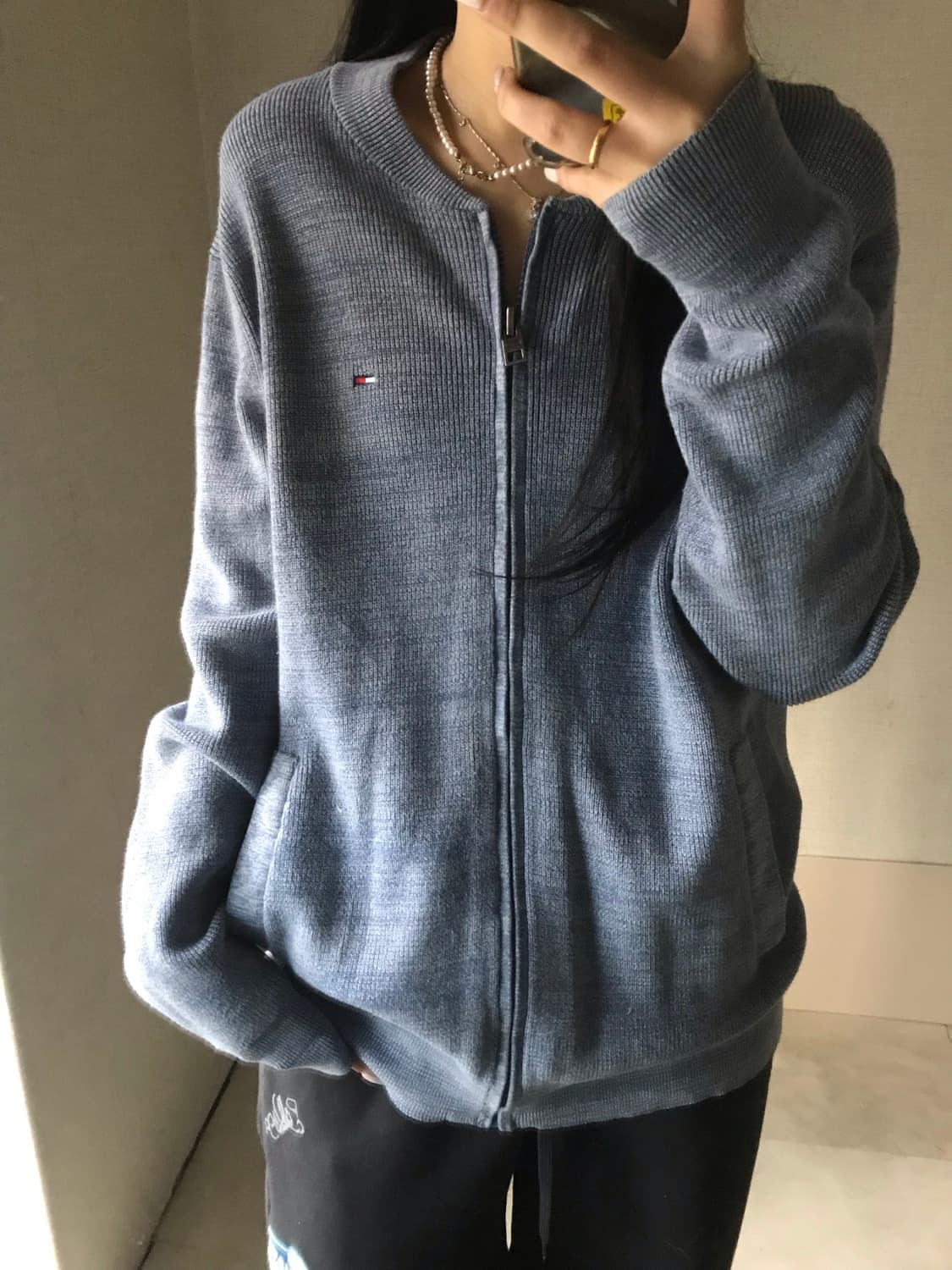 타미힐피거 연하늘 니트집업 상품이미지4