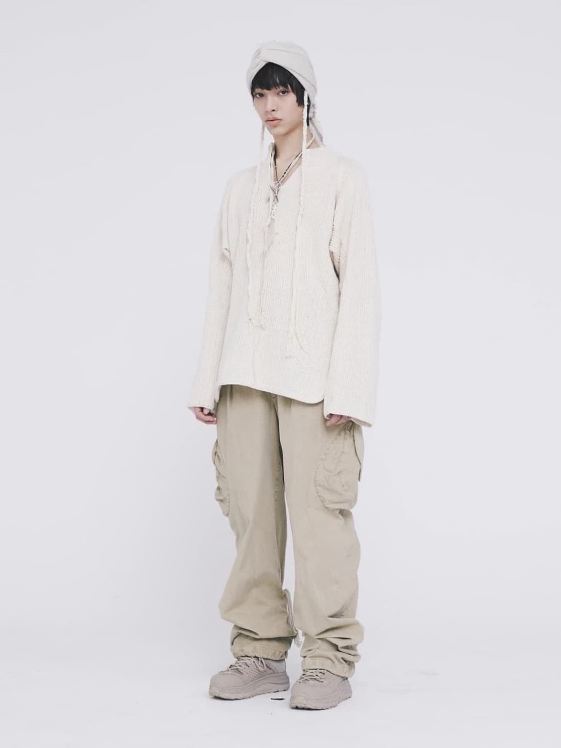 [구해요🙌] 혜인서 Oversized knit ivory 1/2 상품이미지3