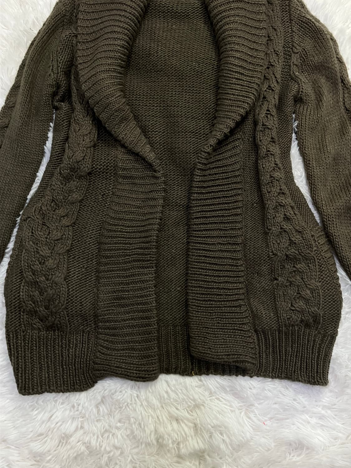 빈티지 브라운 꽈배기 가디건 y2k 스트릿 갸루 펑키 일본빈티지674 상품이미지4