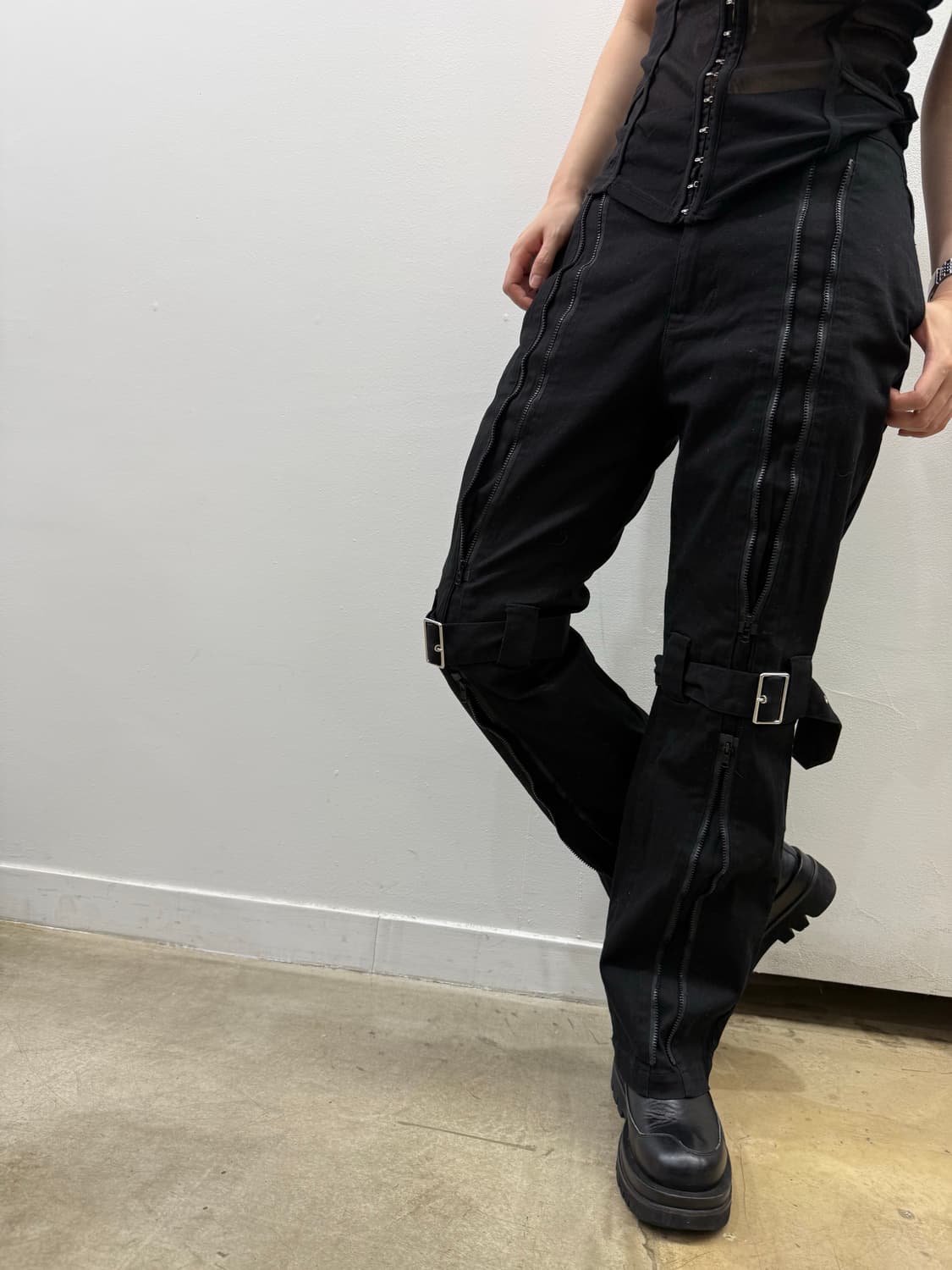 X-Girl 멀티웨이 지퍼 디테일 팬츠 상품이미지10