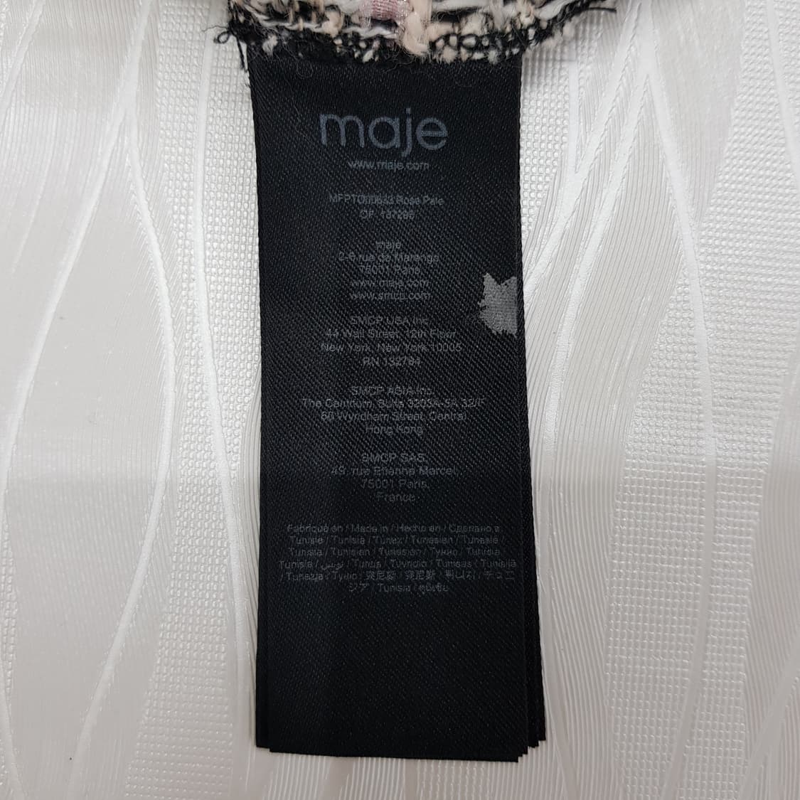 MAJE 마쥬 트위드 오프숄더 레이어드 셔츠 블라우스 1사이즈 상품이미지9