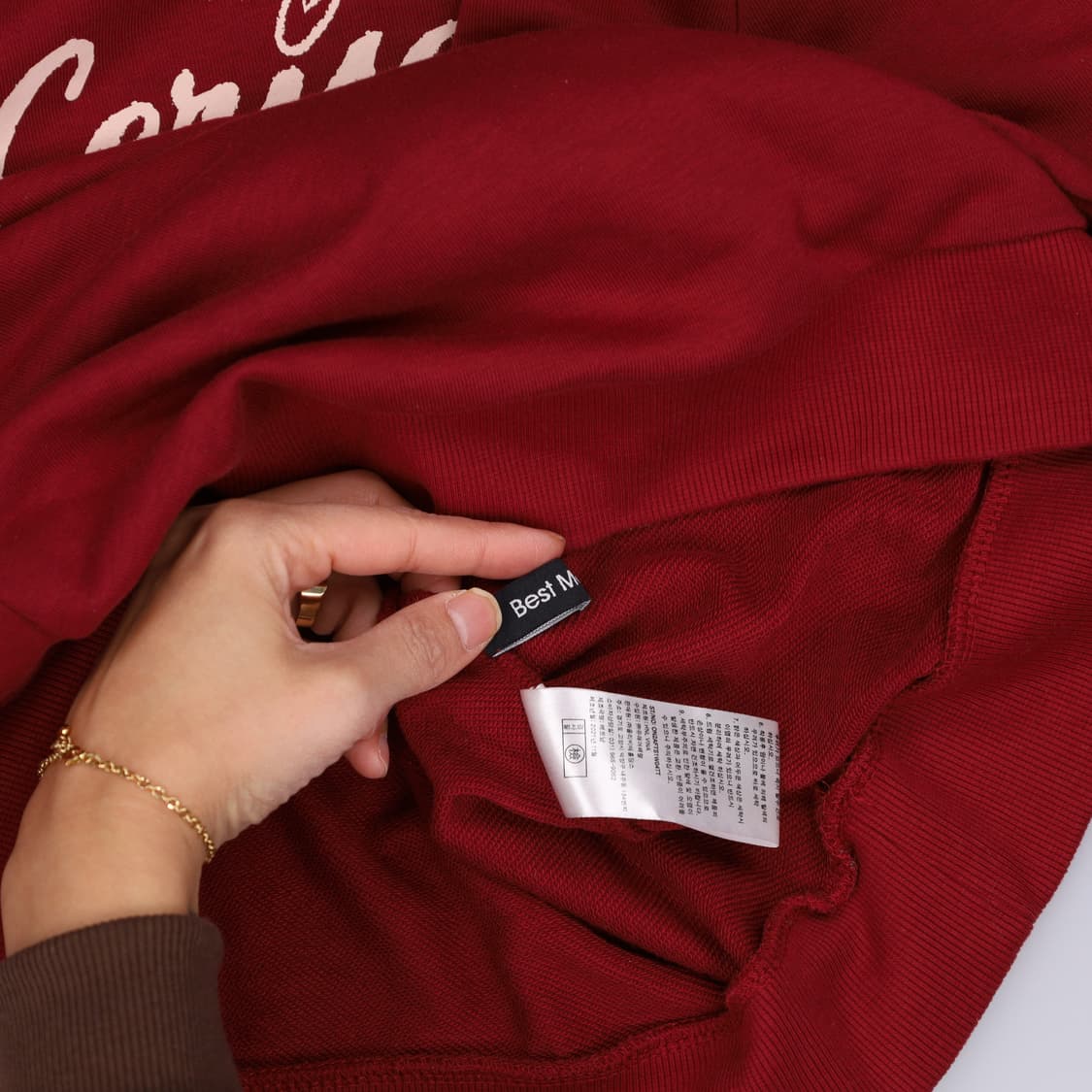 [90(구66)] 여성 레터링 맨투맨티셔츠 1222H2 상품이미지3