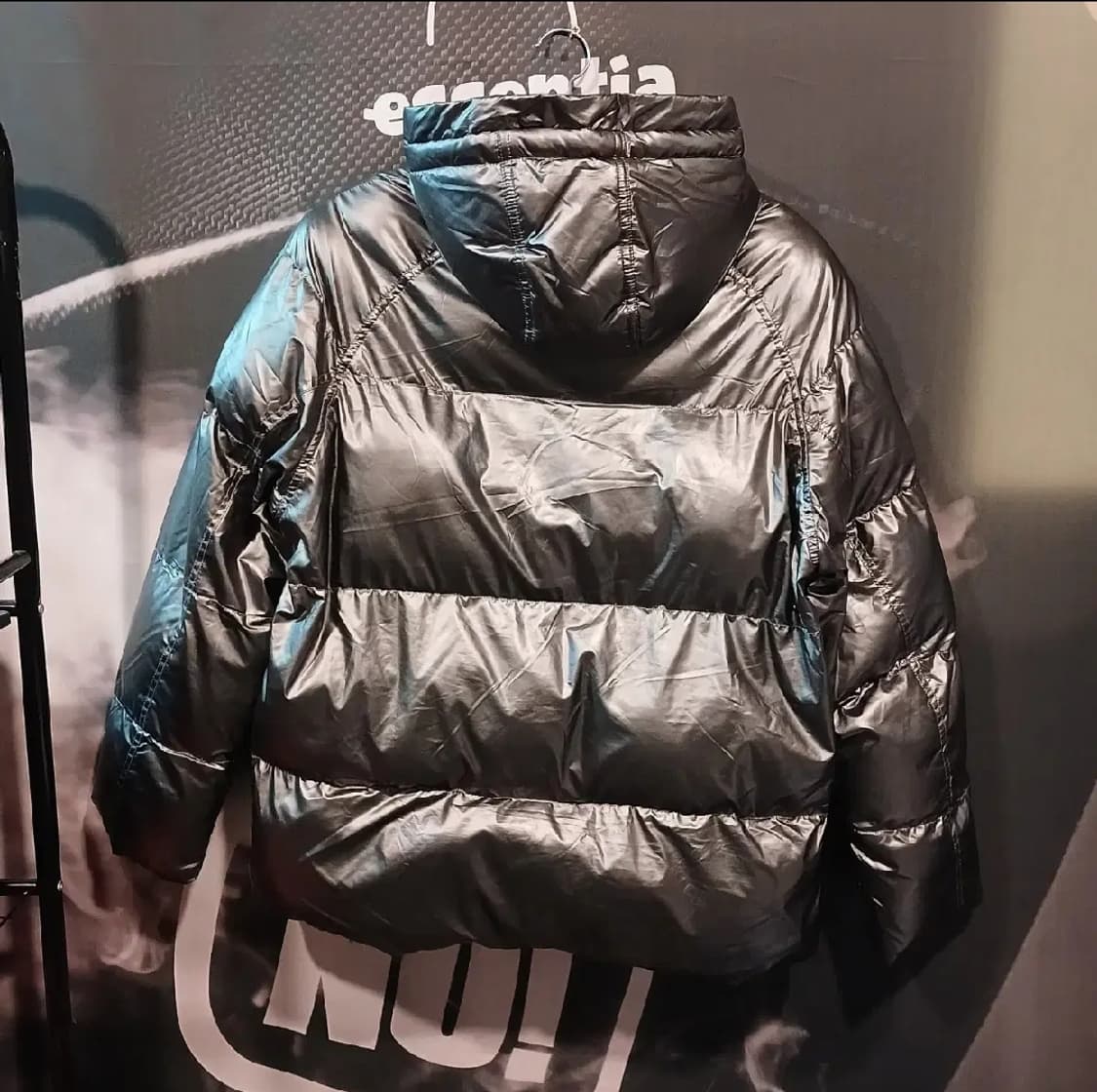 남색 메탈릭 패딩 그레이 상품이미지2