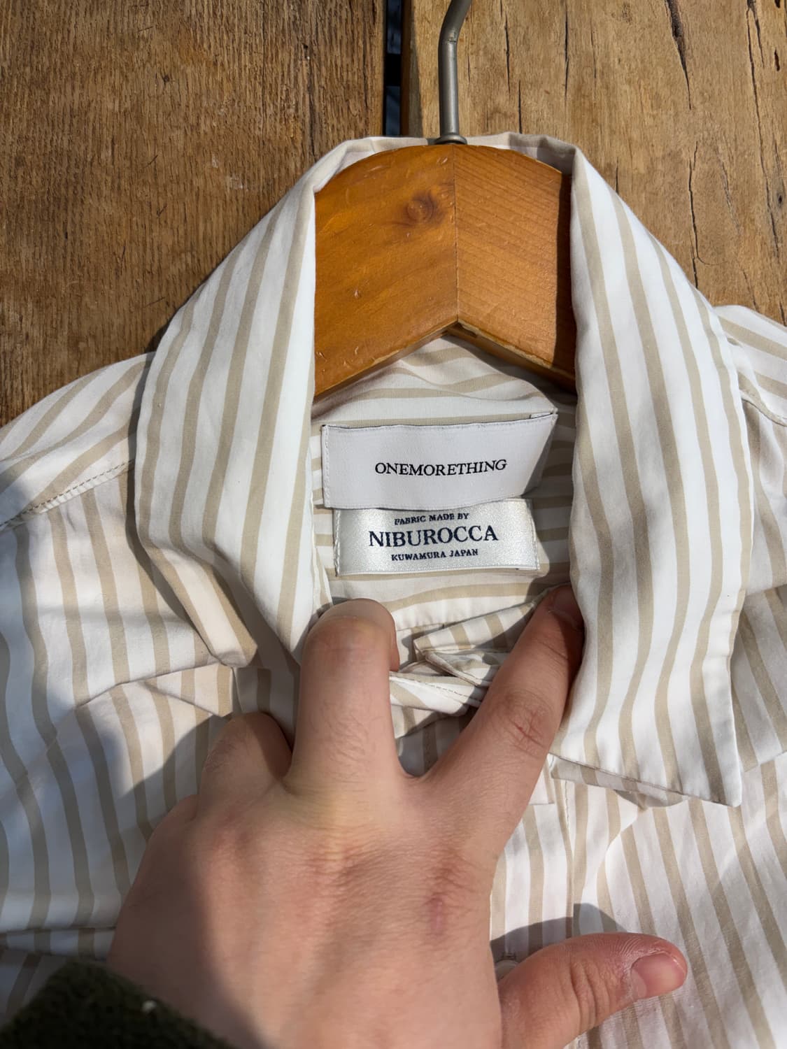 원모어띵[onemorething] 스트라이츠 셔츠 상품이미지3