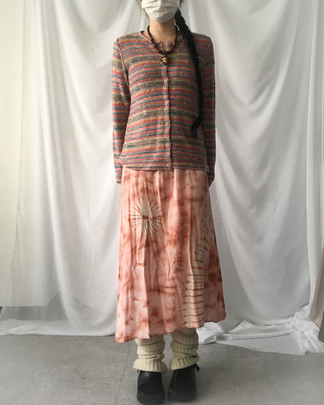 Stripe pattern knit cardigan 상품이미지1