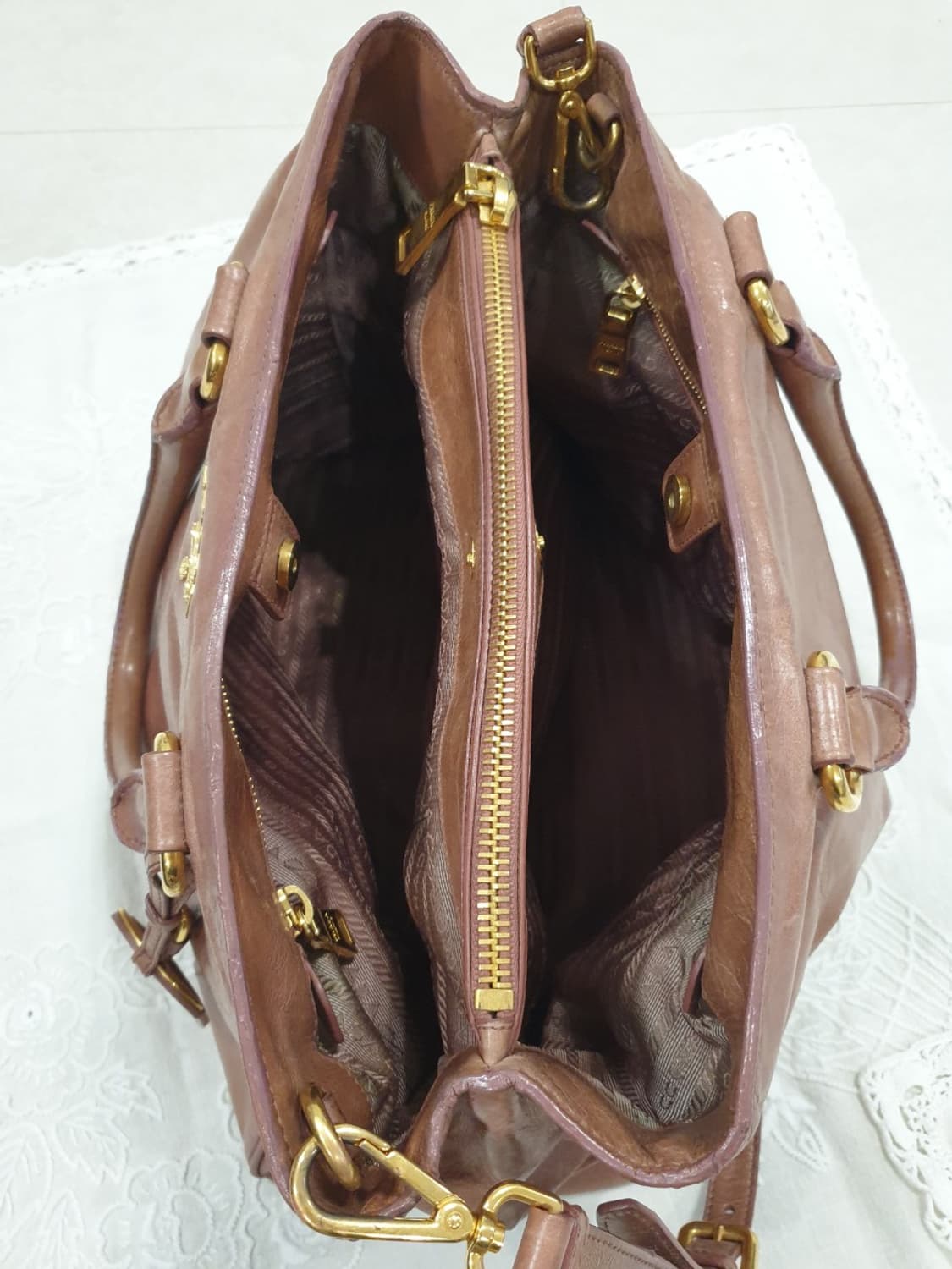 프라다 핑크가방 (숄더끈포함) 상품이미지9