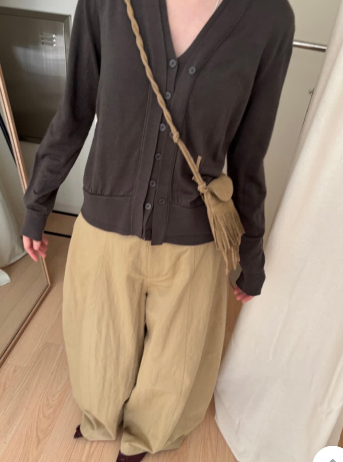 쓰리컷 베이지 팬츠 s 상품이미지3