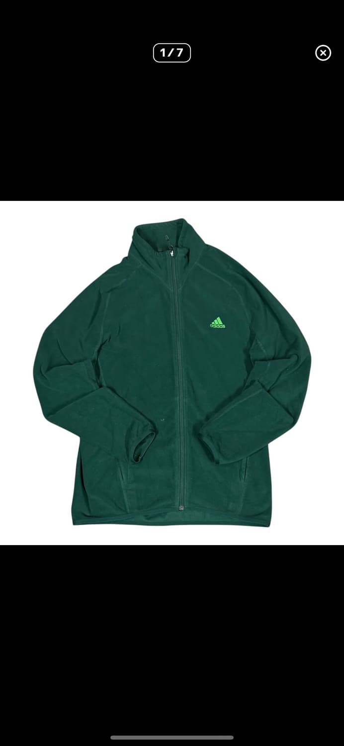  (바배) 아디다스 라이트그린 플리스 집업 상품이미지1