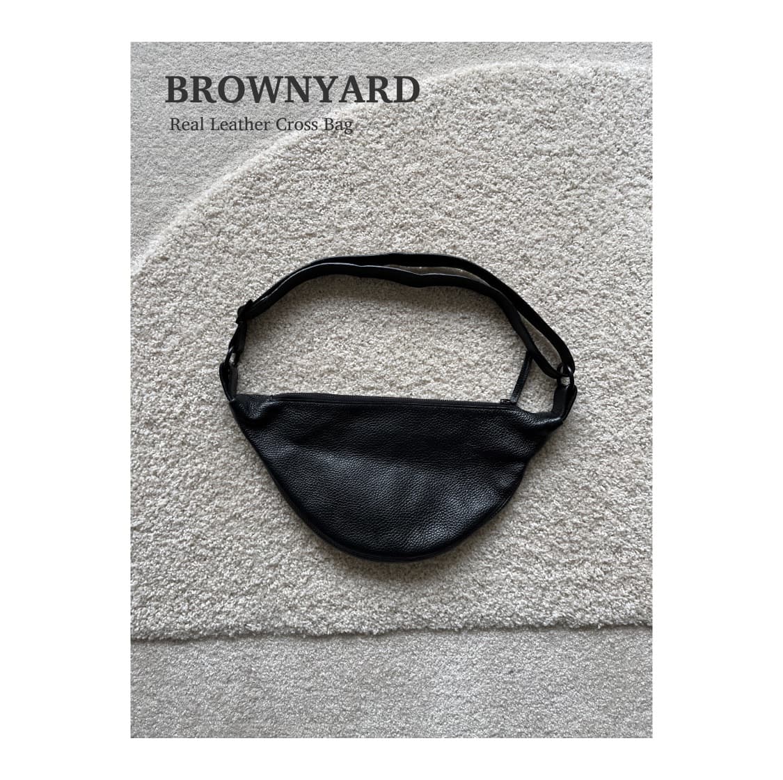 브라운야드 리얼 레더 크로스백 상품이미지1