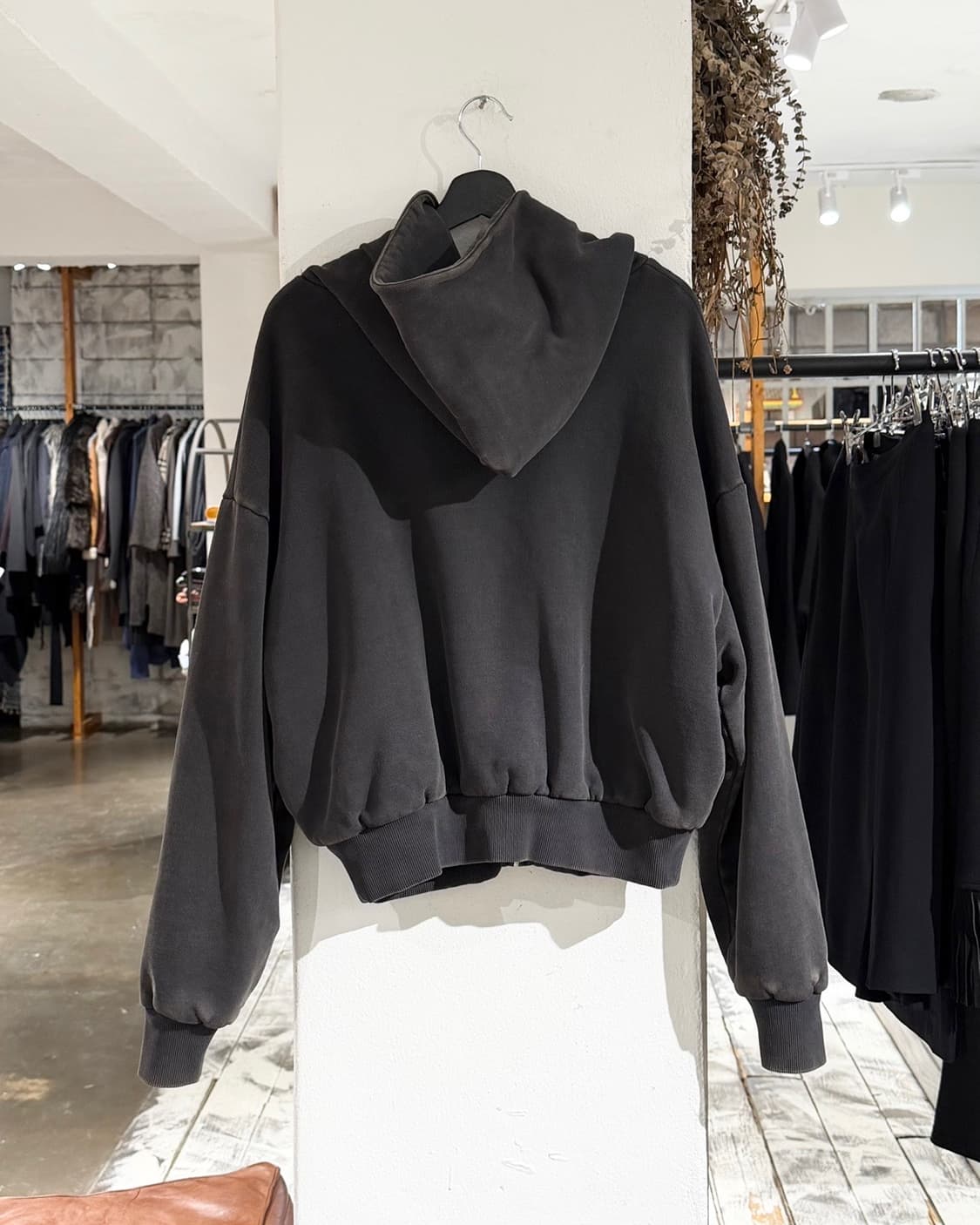 엔타이어 스튜디오 차콜브라운 페이디드 후드집업 상품이미지7