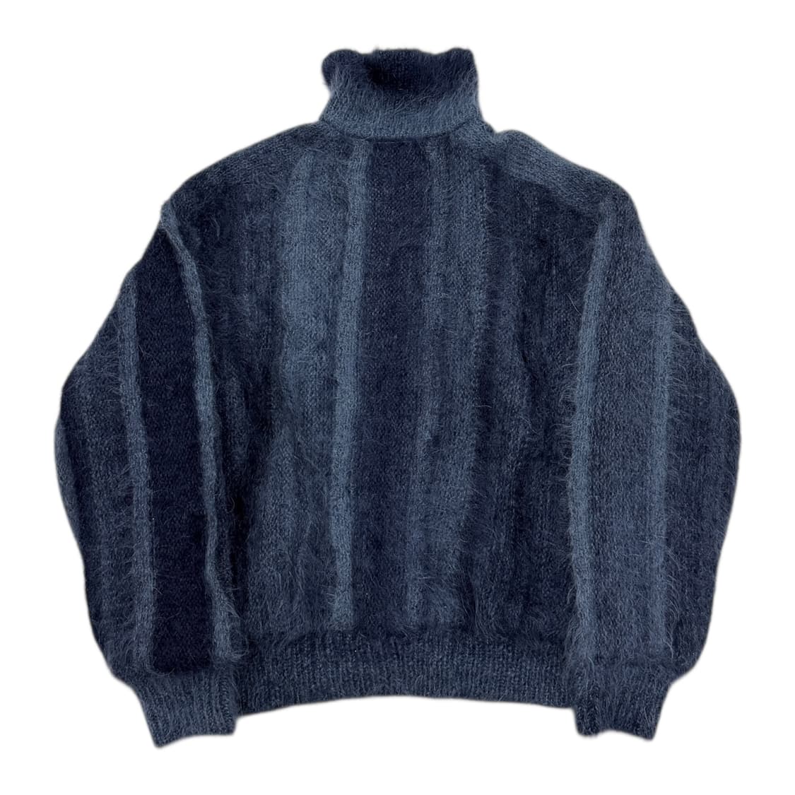 COOR 쿠어 그라데이션 모헤어 핀턱 카라 가디건 블루 M 상품이미지2