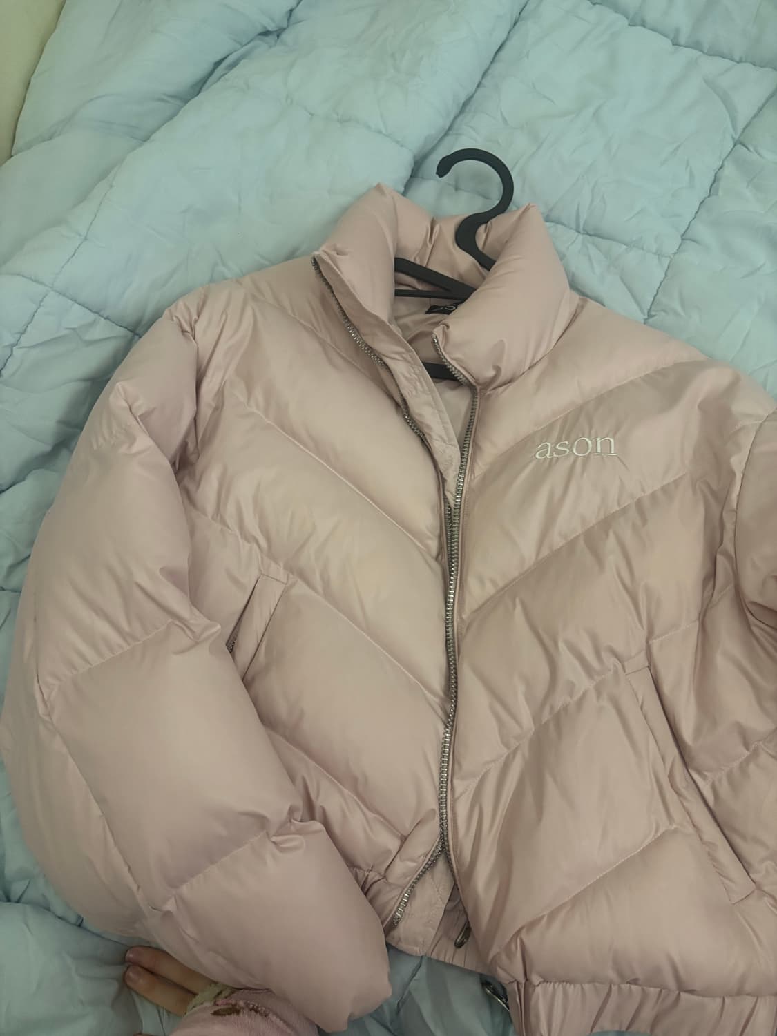 애즈온 베티 숏패딩 핑크 상품이미지2