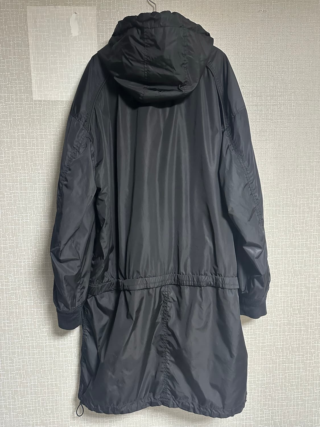 Juun.J의 블랙 후드 롱 코트 상품이미지2