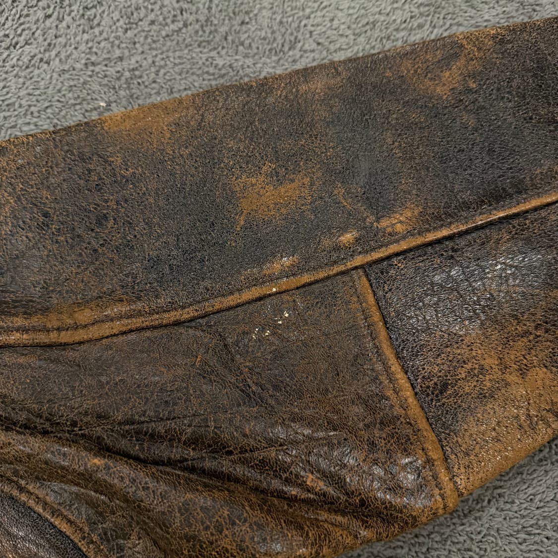 [ 정품/L ] Lee 리 쌍방울 빈티지 G1 레더 가죽 봄버자켓 상품이미지8