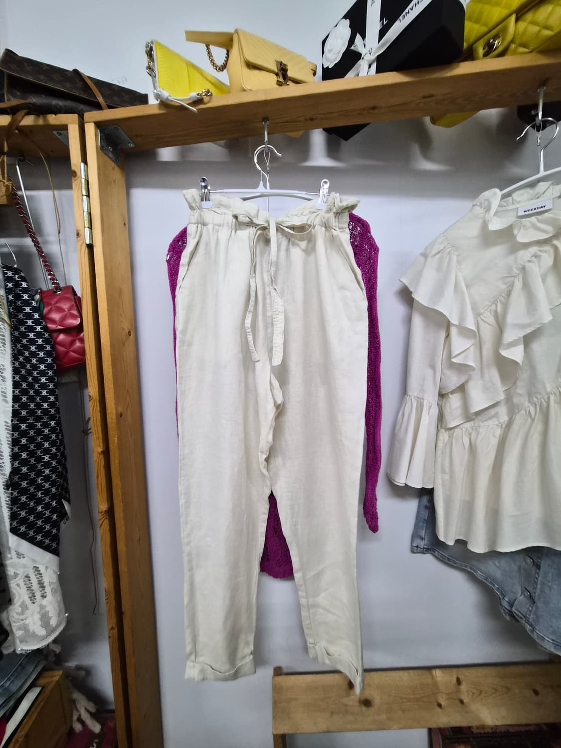 겐조 린넨실크 크로셰 니트. 도나카란 린넨배기팬츠 상품이미지7