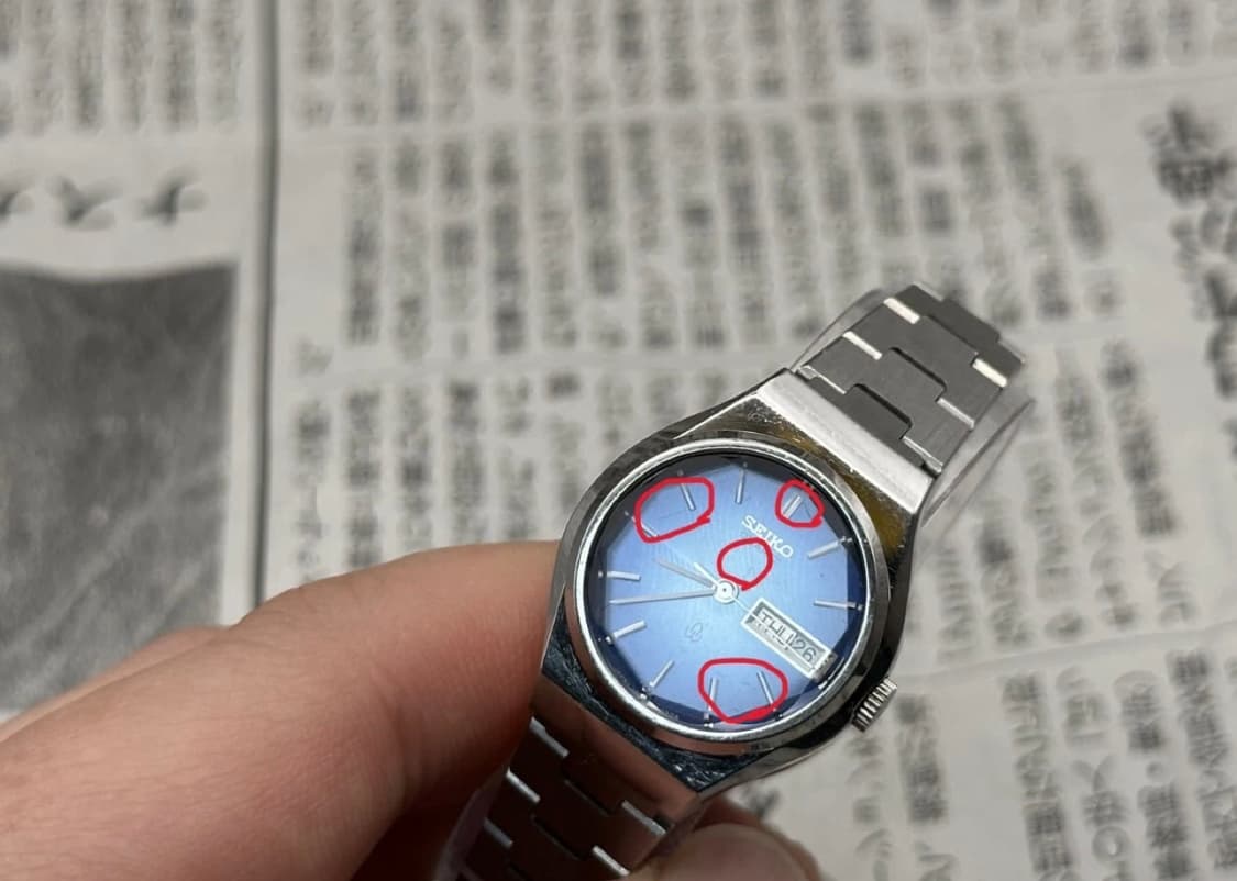 [1978년 빈티지] 세이코 쿼츠 10각 컷팅글래스 데이데이트 레이디스 상품이미지9