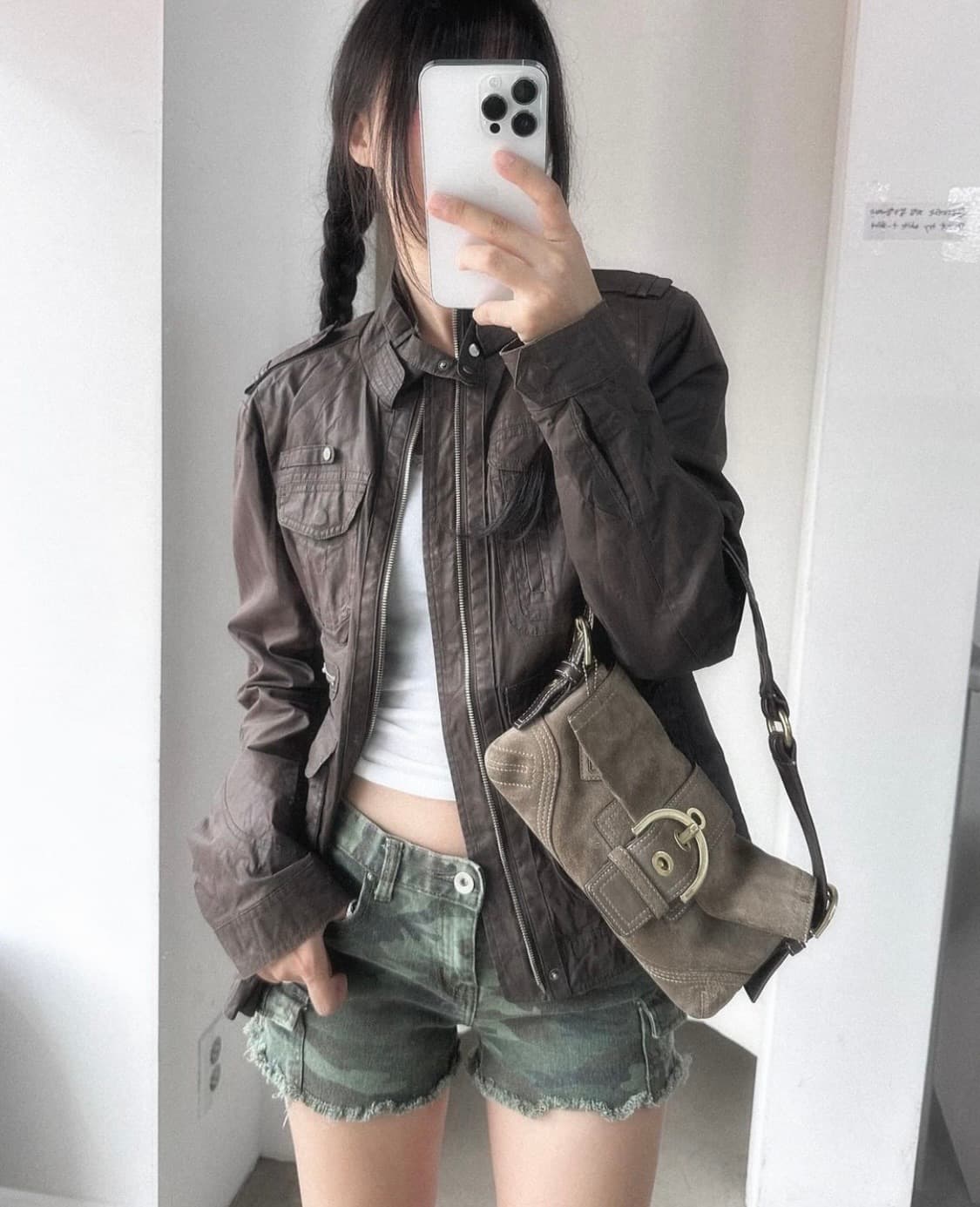 빈티지 브라운 코팅 자켓 y2k 상품이미지1