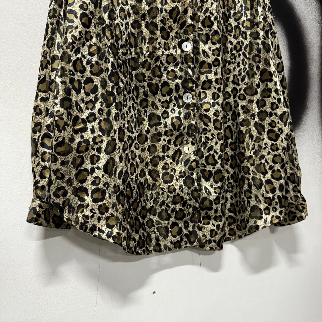 VTG 빈티지 빅사이즈 레오파드 패턴 긴팔 셔츠 상품이미지4