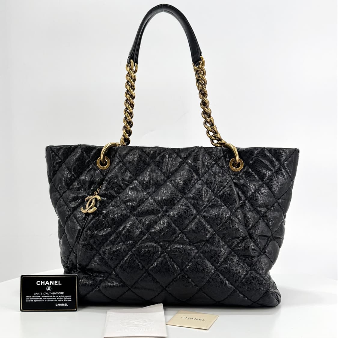 샤넬 캐비어 체인 숄더백 블랙 상품이미지3