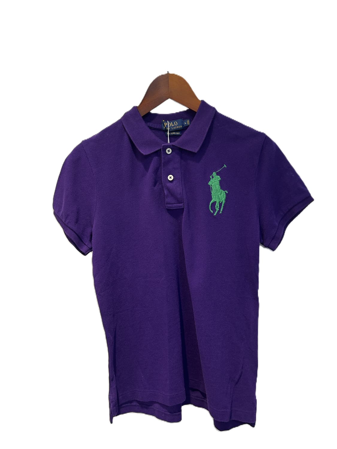 폴로 랄프 로렌 빅 포니 메시 폴로 셔츠 퍼플 상품이미지1