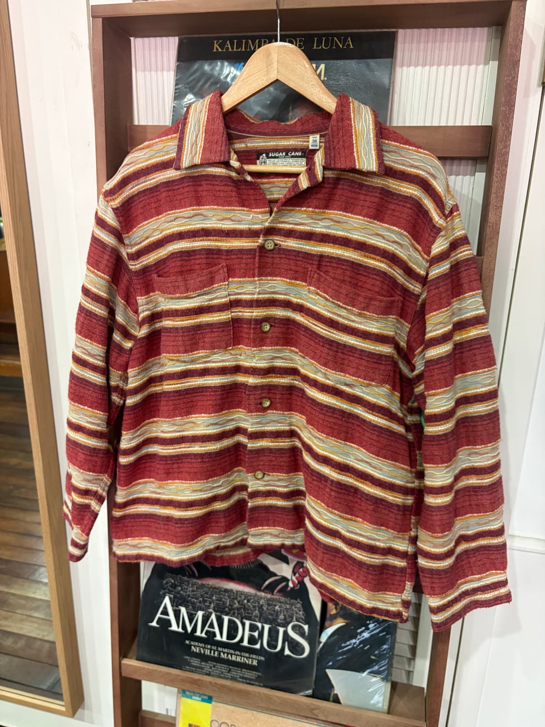 J53 슈가케인 케이블 스트라이프 긴팔 셔츠 상품이미지1