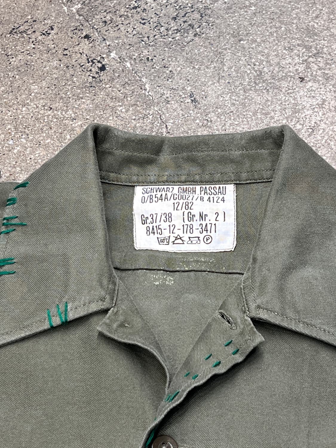 독일군 필드 셔츠 자켓 자수 handmade 상품이미지3