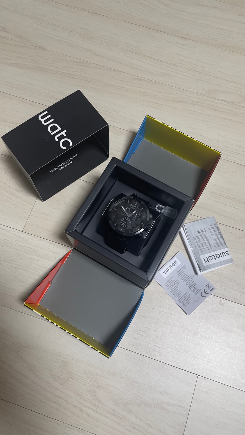 SWATCH 스와치 쿼츠 손목시계 CHECKPOINT BLACK 상품이미지2