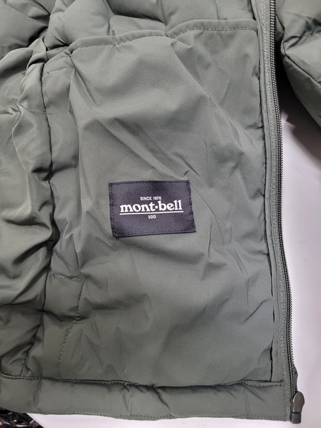 (새상품급) 몽벨 튜브 테크 신클라우드 패딩 자켓 / 남 100 카키그린 상품이미지8