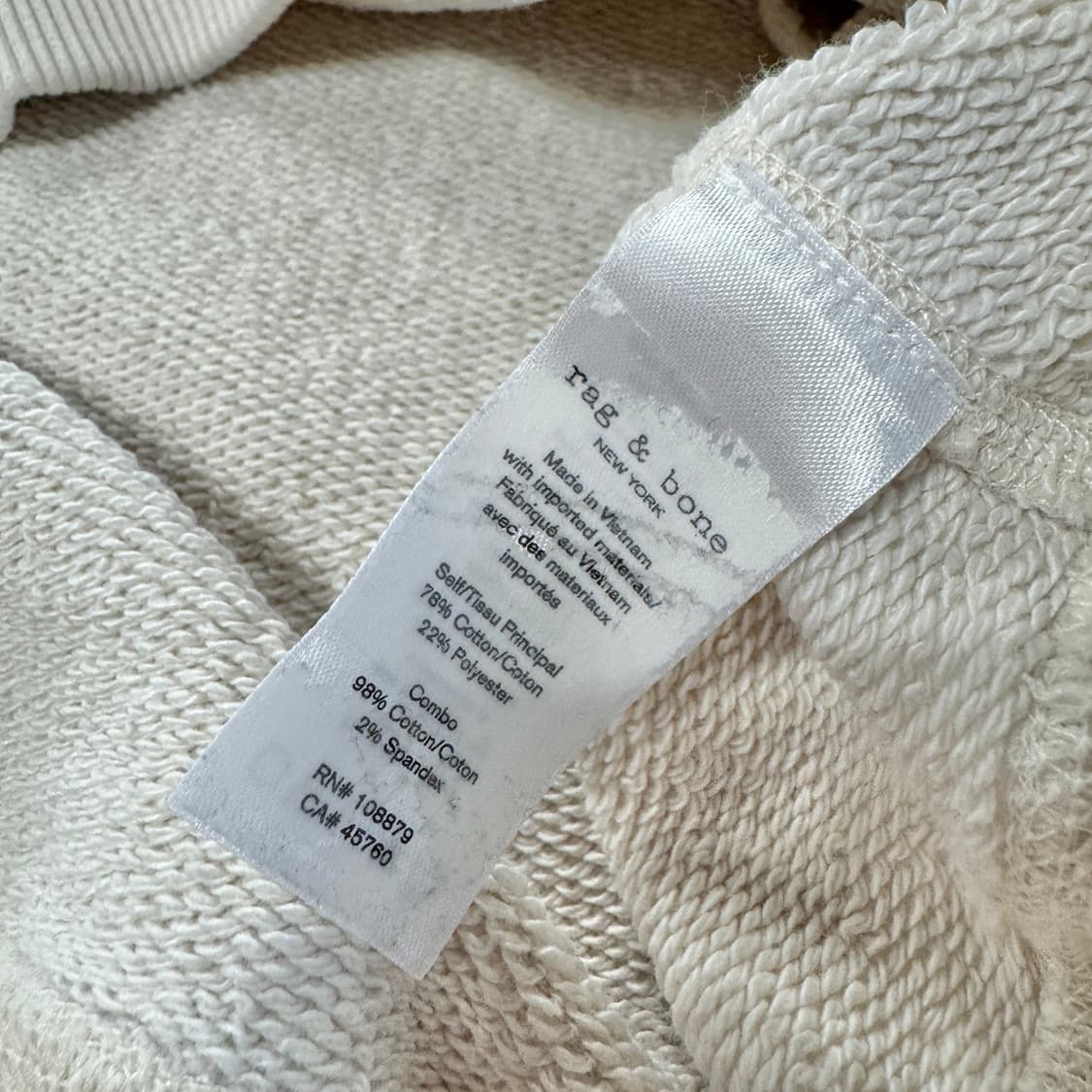 랙앤본 신상 로고 테리 스웨트 셔츠 상품이미지5