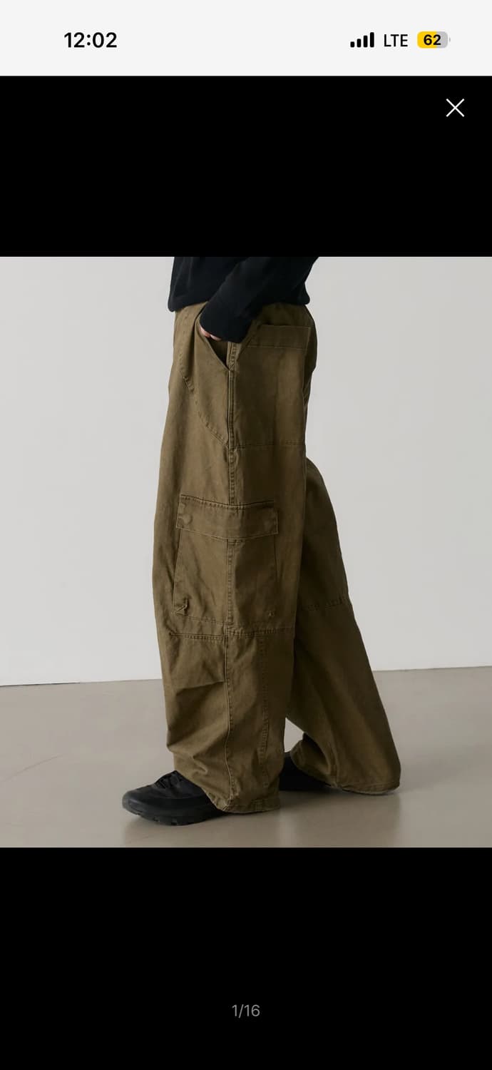 노운 워시드 카고팬츠 새상품 상품이미지1