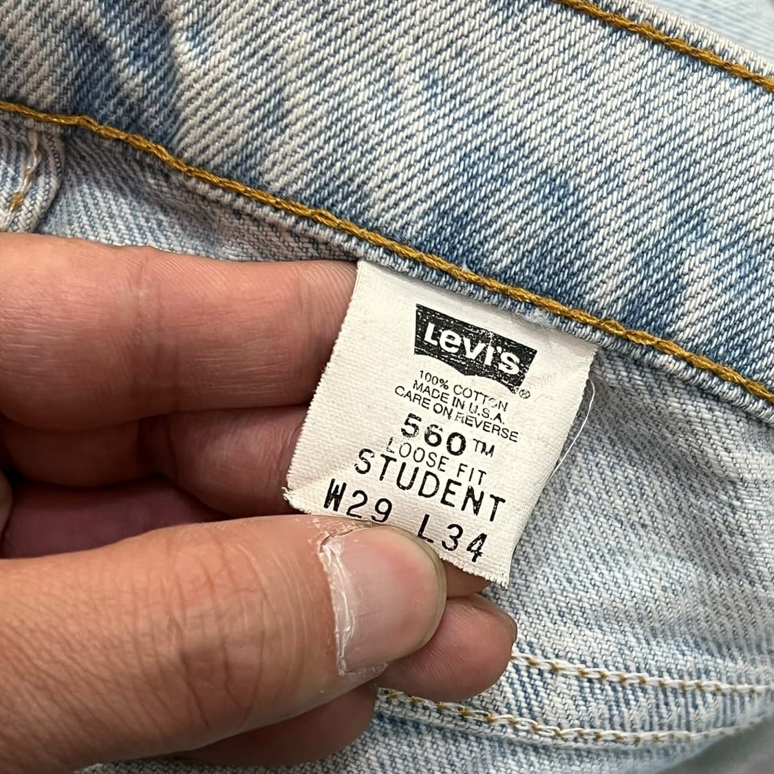 USA 리바이스 560 오렌지탭 데님팬츠y14163 상품이미지7
