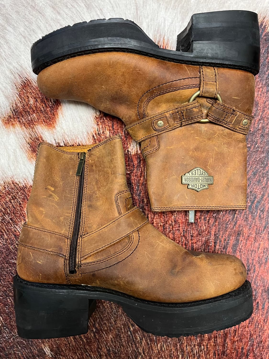 [260] 할리데이비슨 빈티지 스카우트 모터사이클 부츠 브라운 상품이미지2