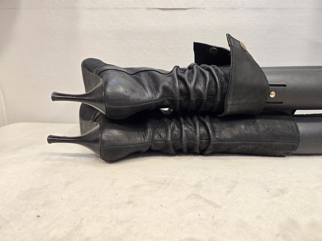 미소페 블랙 셔링 힐 부츠 230 상품이미지4