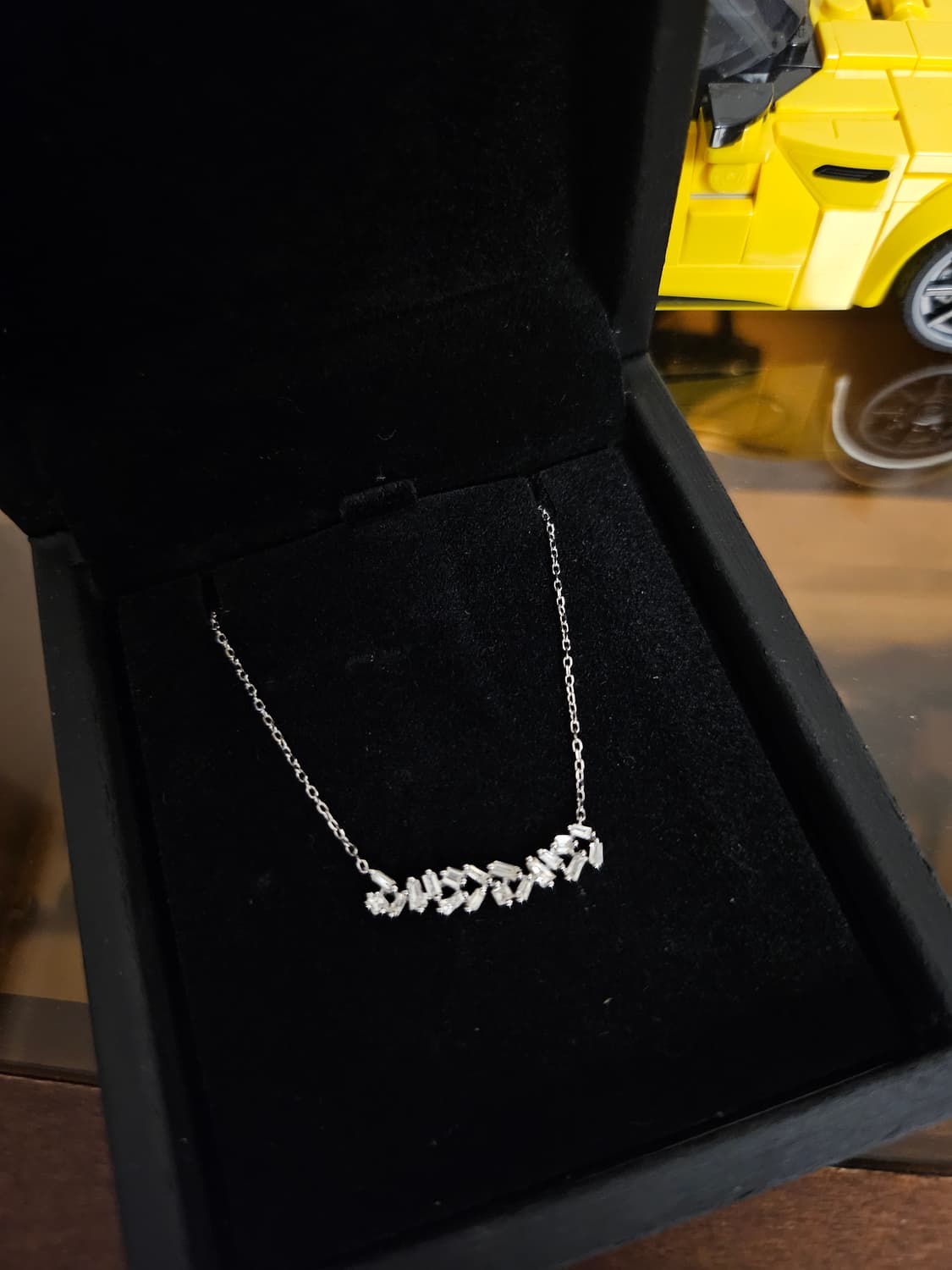 18k 화이트골드 천연 다이아몬드 목걸이 새상품 상품이미지2