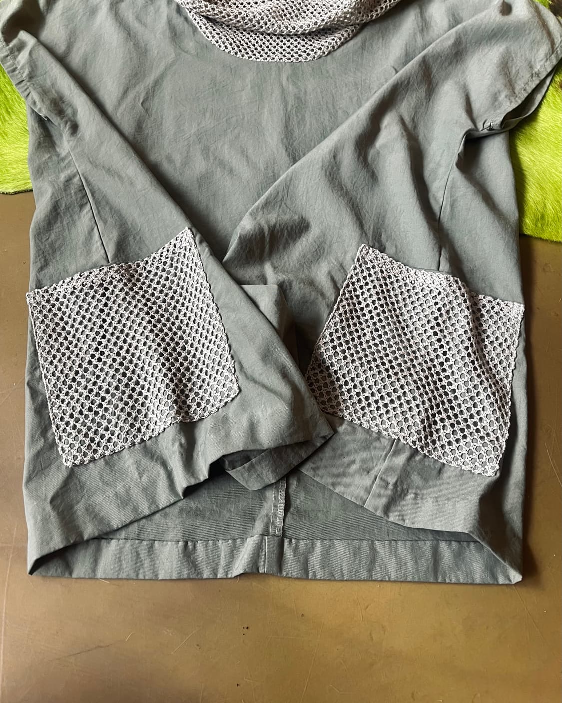 Jpn Vintage Mesh Drape Neck Summer Top 상품이미지7