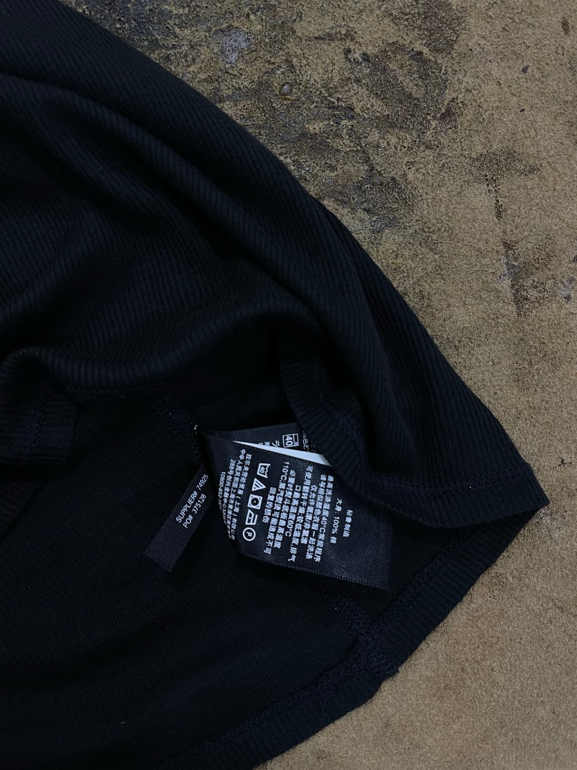 폴로랄프로렌(블랙라벨)/블랙 헨리넥 긴팔티 상품이미지4