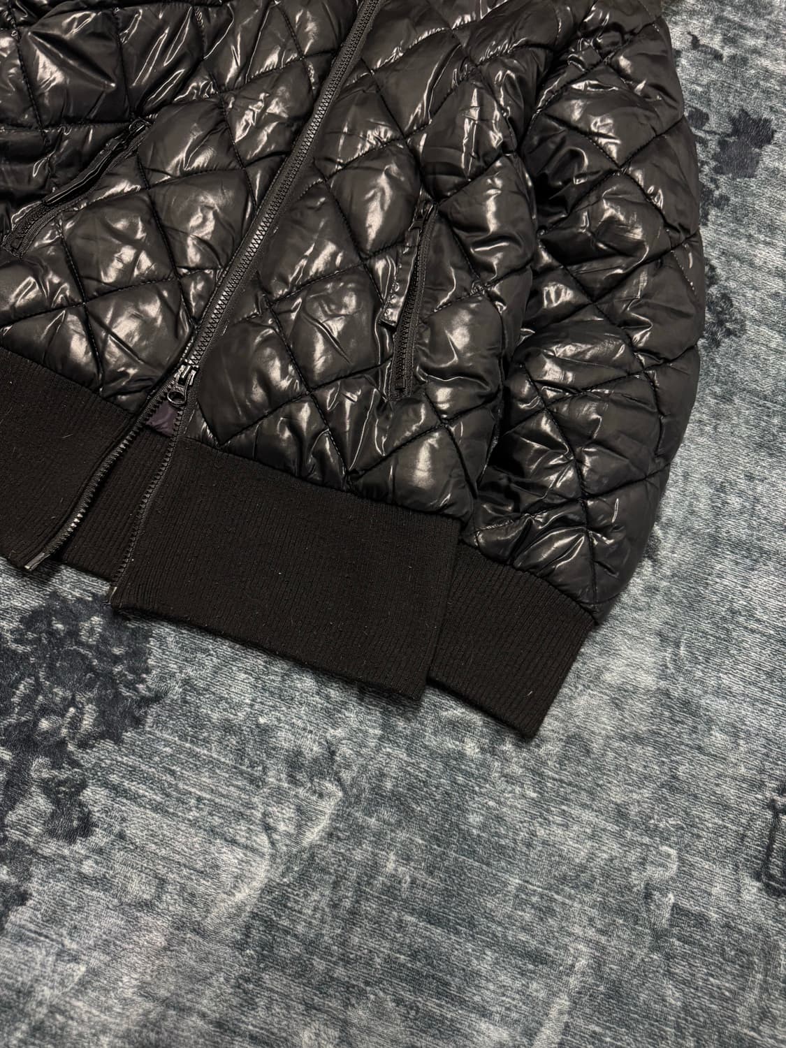 Von dutch 00s y2k qualting fur jacket 상품이미지5