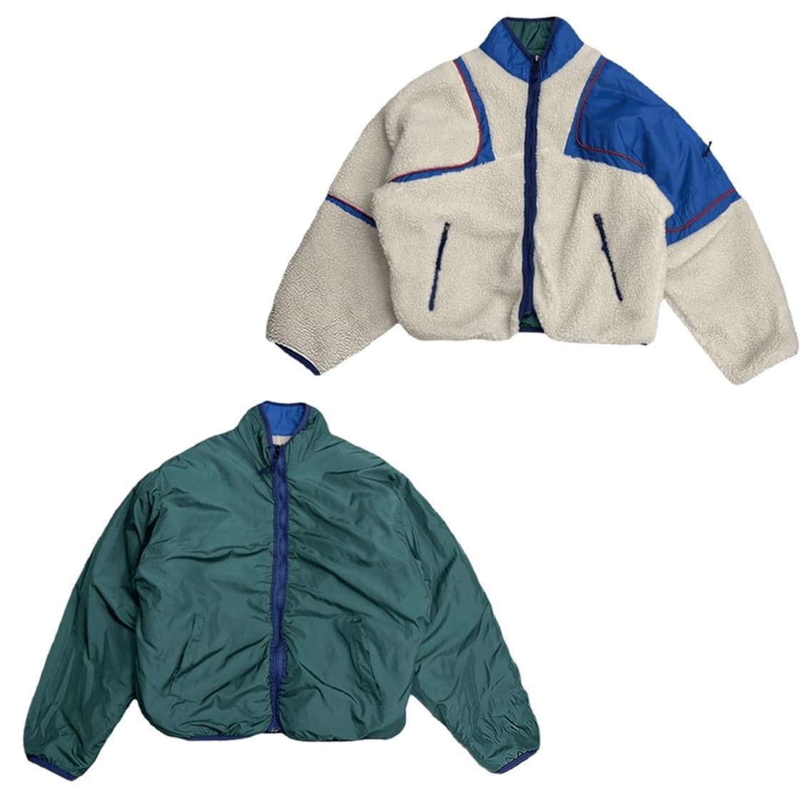 PIGMENT 보아 플리스 샴 리버시블 봄버자켓 F 상품이미지1