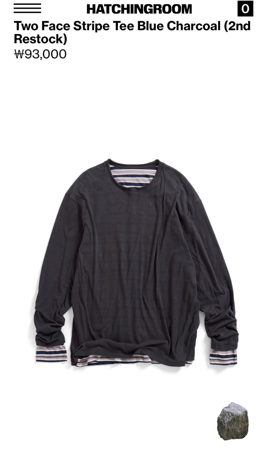 해칭룸 Two Face Stripe Tee 1사이즈 상품이미지1