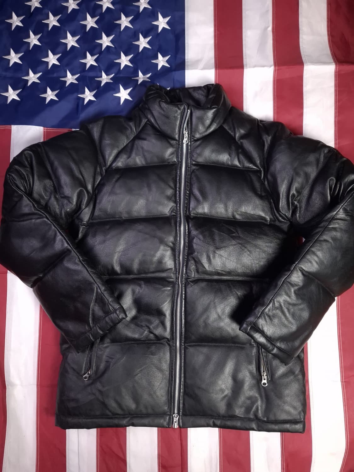 새제품 일본판 리얼레더 다운 패딩 파카 상품이미지1