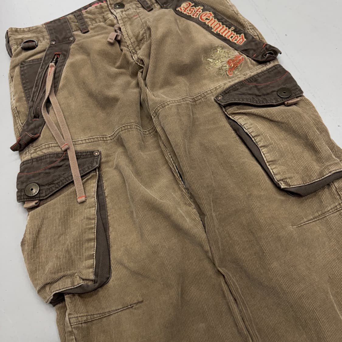 멀티포켓 Y2K 탄창 와이드 코듀로이 카고팬츠 상품이미지5